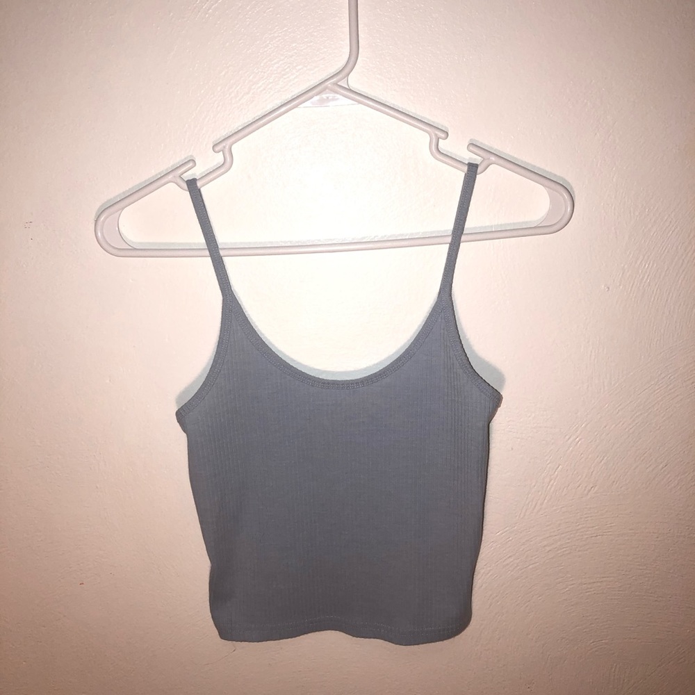Light blue crop top with u neck /s/